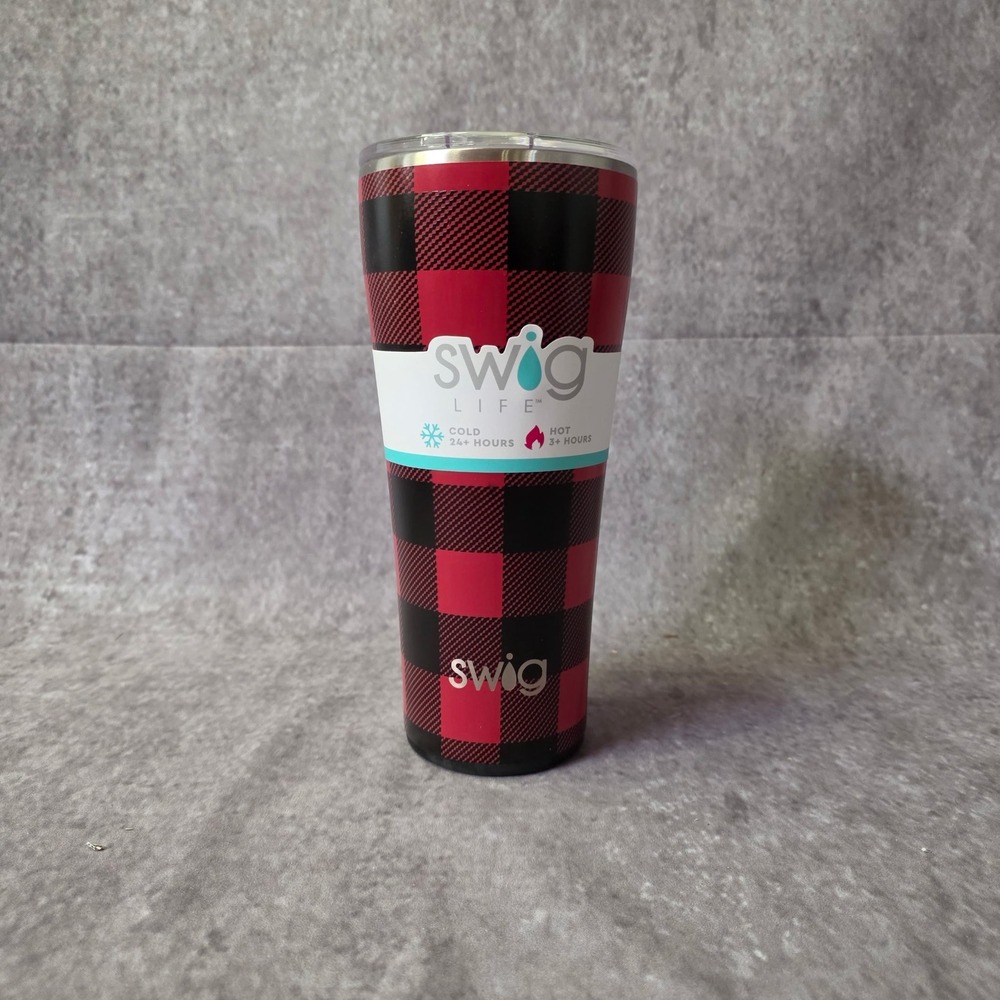 Swig Life Buffalo Plaid 32oz Triple Insulated Stainless Steel Tumbler BPA-Free